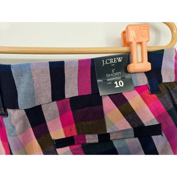 J. Crew Size 10 Womens Shorts Plaid Classic Chino NWT - Picture 5 of 7